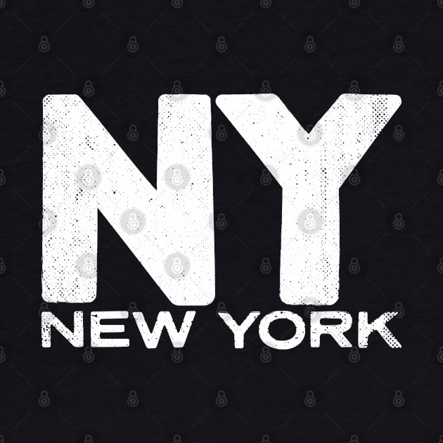 NY New York State Vintage Typography by Commykaze